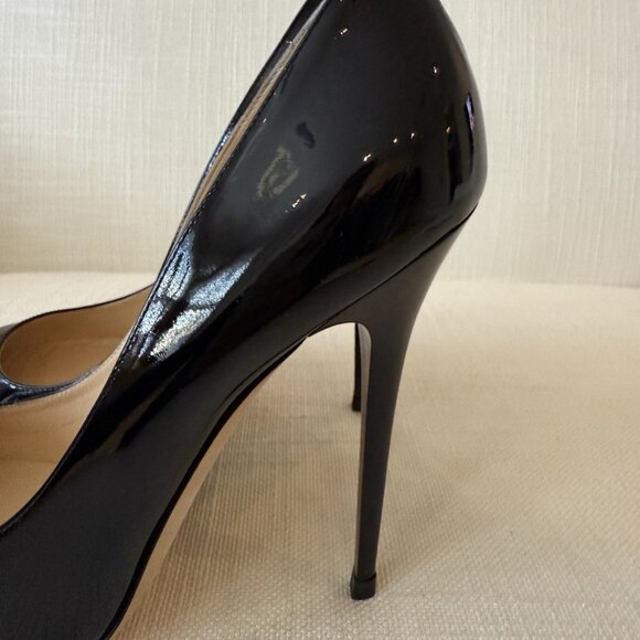 Jimmy Choo Anouk Black Patent Leather Heels - Picture 11 of 16
